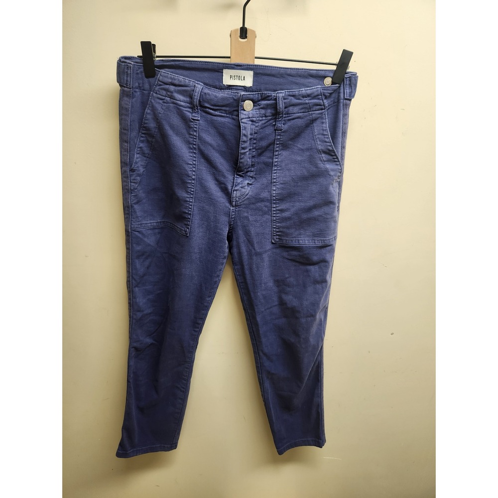 Pistola Women Blue‎ Cargo Utility Pants Size 28 Cropped Ankle